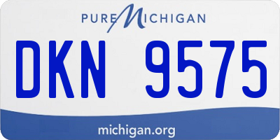 MI license plate DKN9575