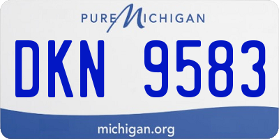 MI license plate DKN9583