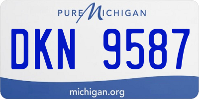 MI license plate DKN9587