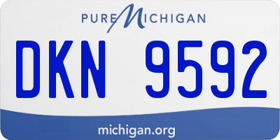 MI license plate DKN9592