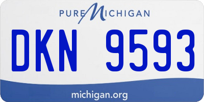 MI license plate DKN9593