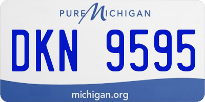 MI license plate DKN9595