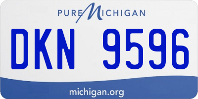 MI license plate DKN9596