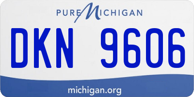 MI license plate DKN9606