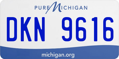 MI license plate DKN9616