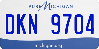 MI license plate DKN9704