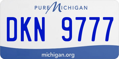 MI license plate DKN9777