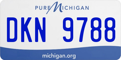 MI license plate DKN9788