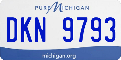 MI license plate DKN9793