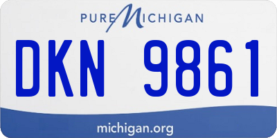 MI license plate DKN9861