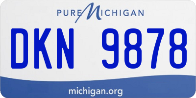 MI license plate DKN9878