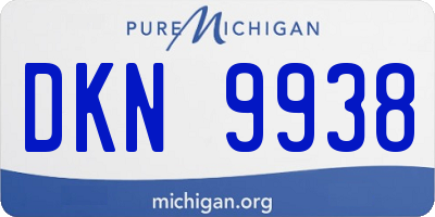 MI license plate DKN9938