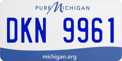 MI license plate DKN9961