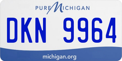 MI license plate DKN9964