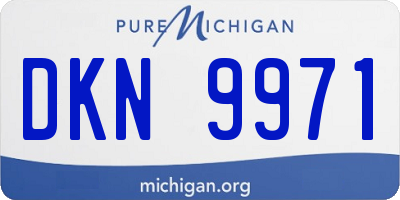 MI license plate DKN9971