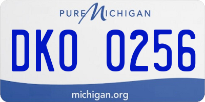 MI license plate DKO0256