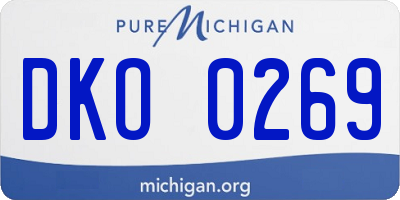 MI license plate DKO0269