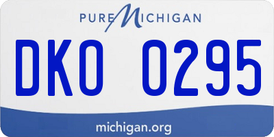 MI license plate DKO0295