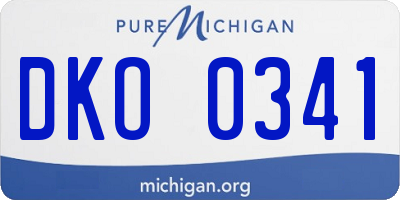 MI license plate DKO0341