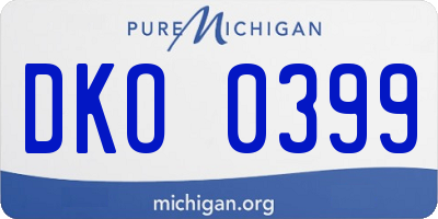 MI license plate DKO0399