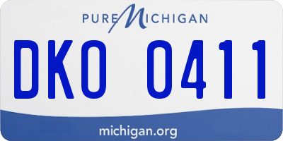MI license plate DKO0411