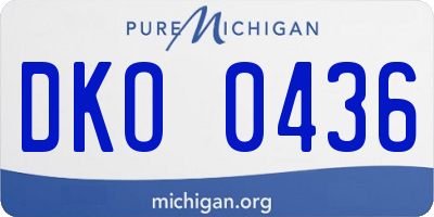 MI license plate DKO0436