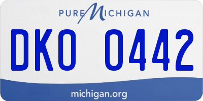 MI license plate DKO0442