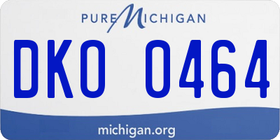 MI license plate DKO0464
