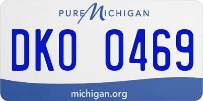 MI license plate DKO0469