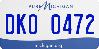 MI license plate DKO0472