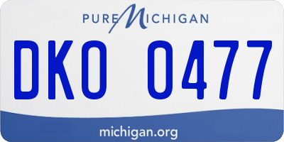 MI license plate DKO0477