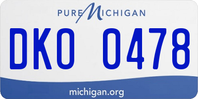 MI license plate DKO0478