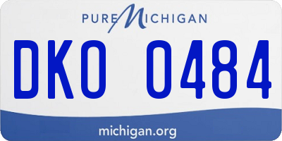 MI license plate DKO0484