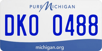 MI license plate DKO0488