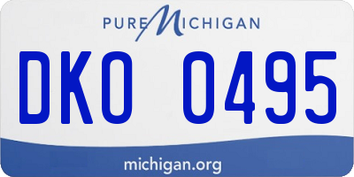 MI license plate DKO0495