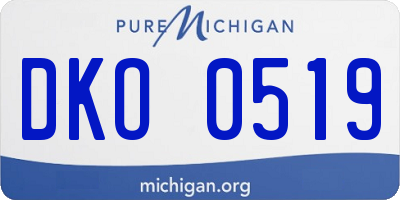 MI license plate DKO0519