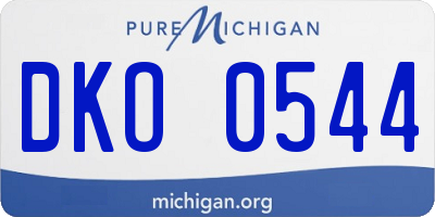 MI license plate DKO0544