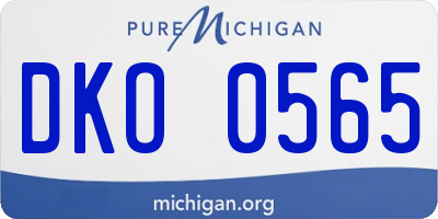 MI license plate DKO0565
