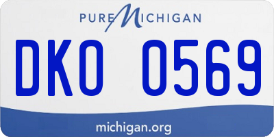 MI license plate DKO0569