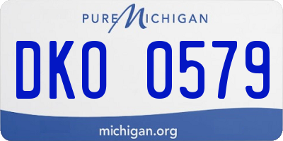 MI license plate DKO0579