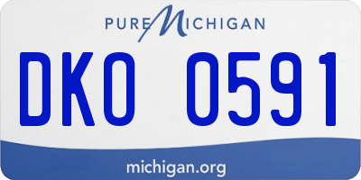MI license plate DKO0591