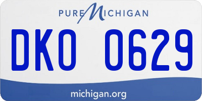 MI license plate DKO0629