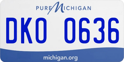 MI license plate DKO0636