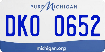 MI license plate DKO0652