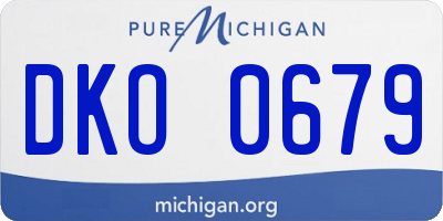MI license plate DKO0679