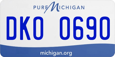 MI license plate DKO0690