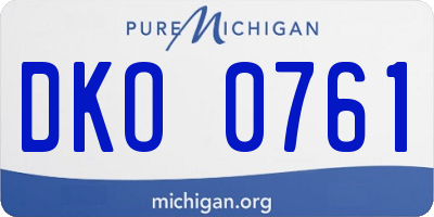 MI license plate DKO0761