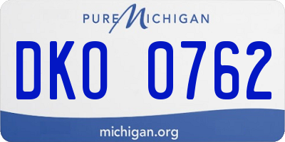MI license plate DKO0762
