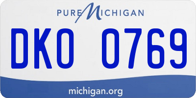 MI license plate DKO0769