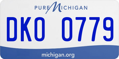 MI license plate DKO0779